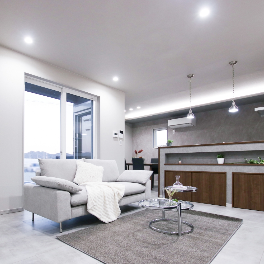 テラスリビングのある家