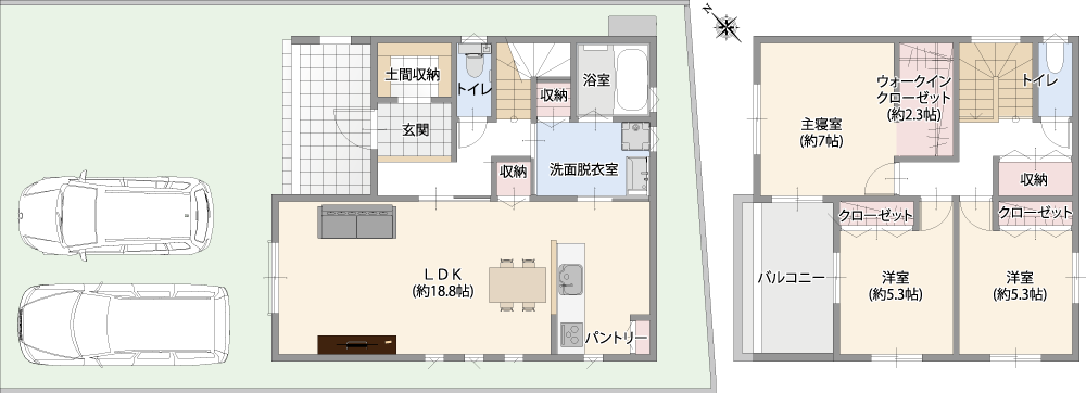 フリーダムタウン書写 D号地 間取り